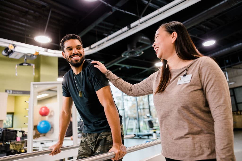 Image from Salem Health brand campaign; veteran with doctor